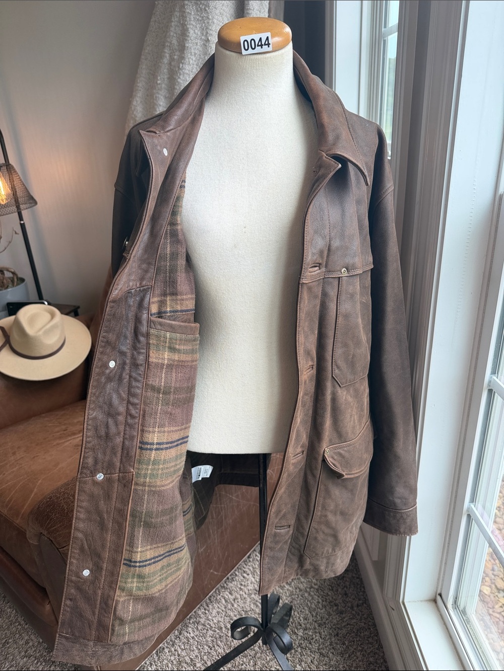 Eddie Bauer Full Grain Brown Suede Chore Field Coat - Picture 6 of 8